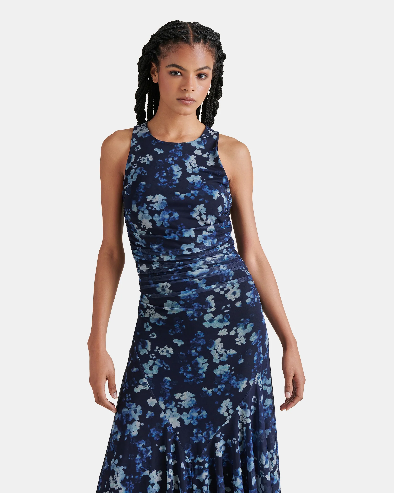 LANEY DRESS FLORAL INDIGO - Image 4
