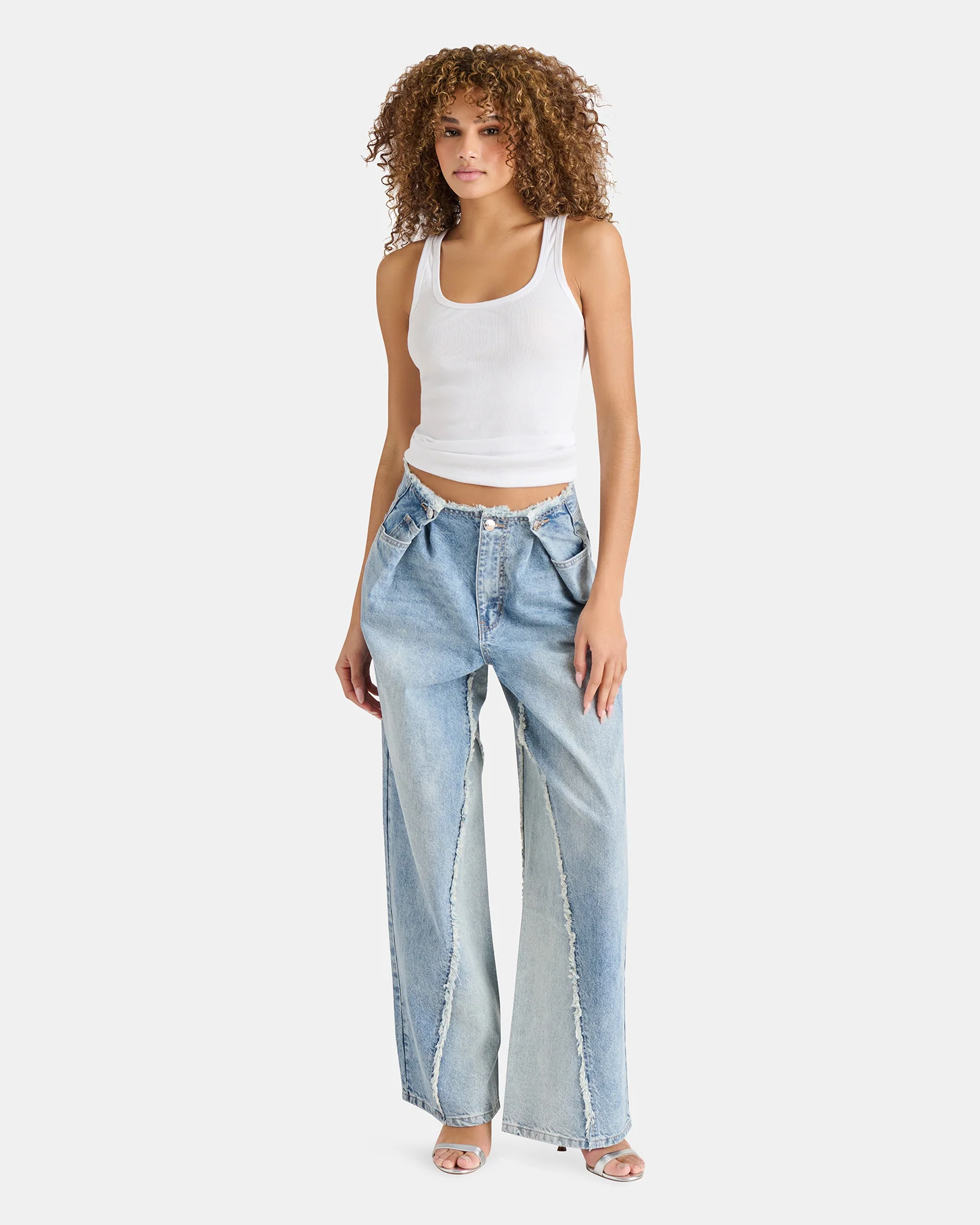 LOOSE FIT WIDE LEG JEAN BLUE - Image 5