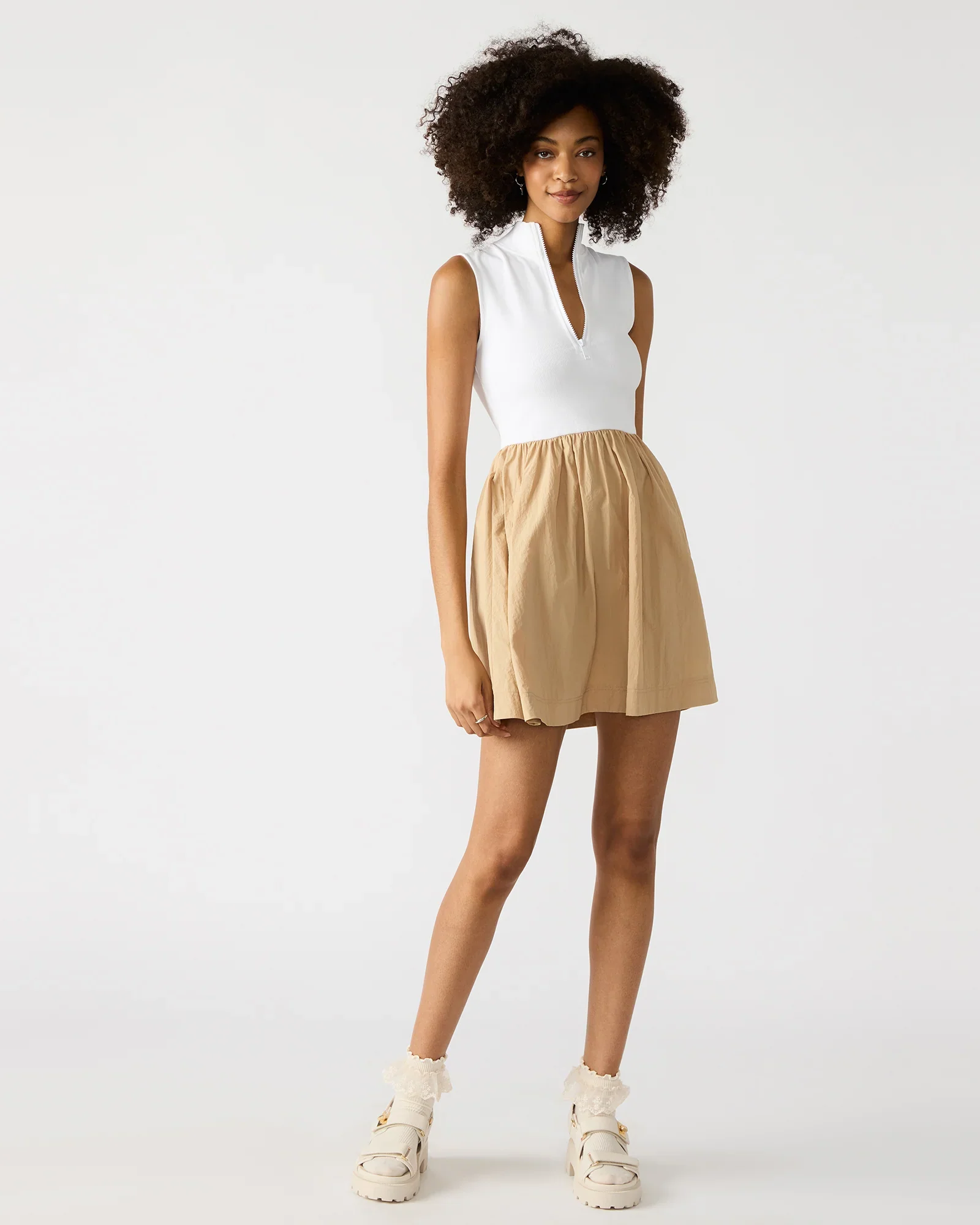 LYON DRESS TAUPE MULTI - Image 2