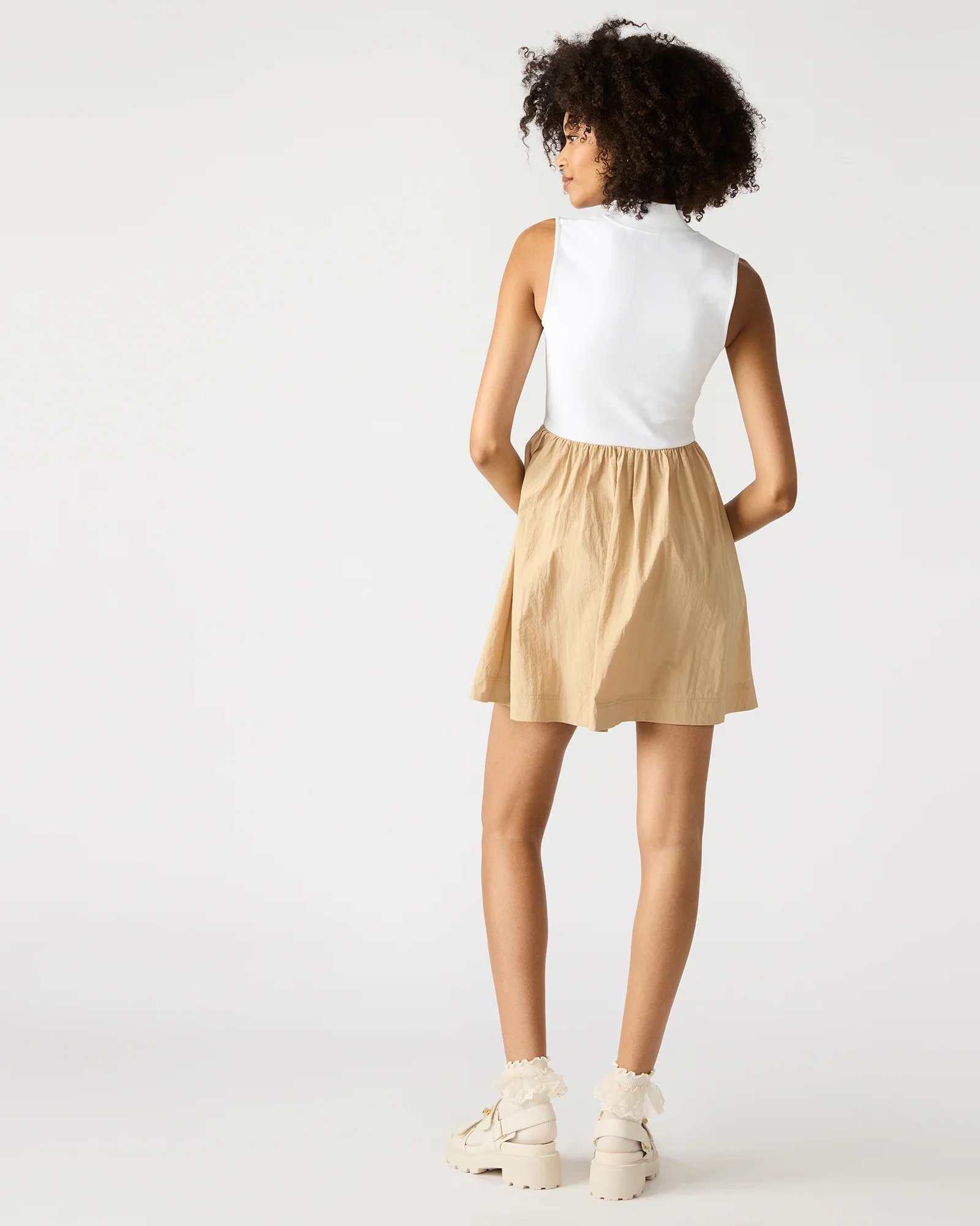 LYON DRESS TAUPE MULTI - Image 3