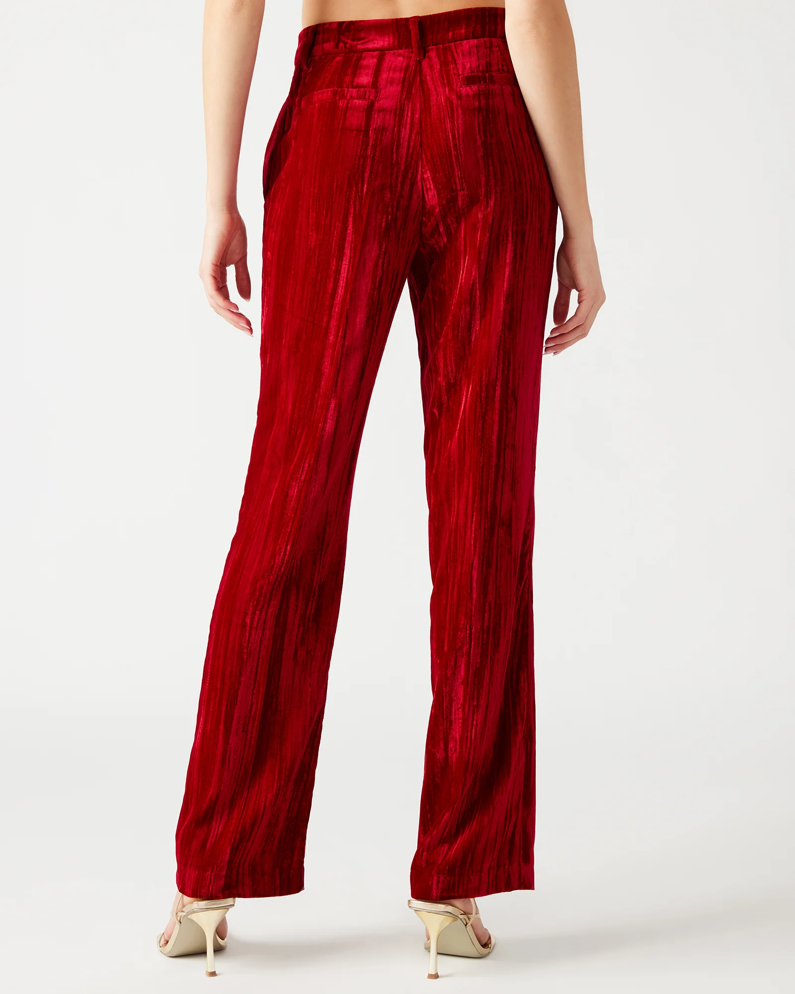 MERCER CRUSHED VELVET PANT RED - Image 6