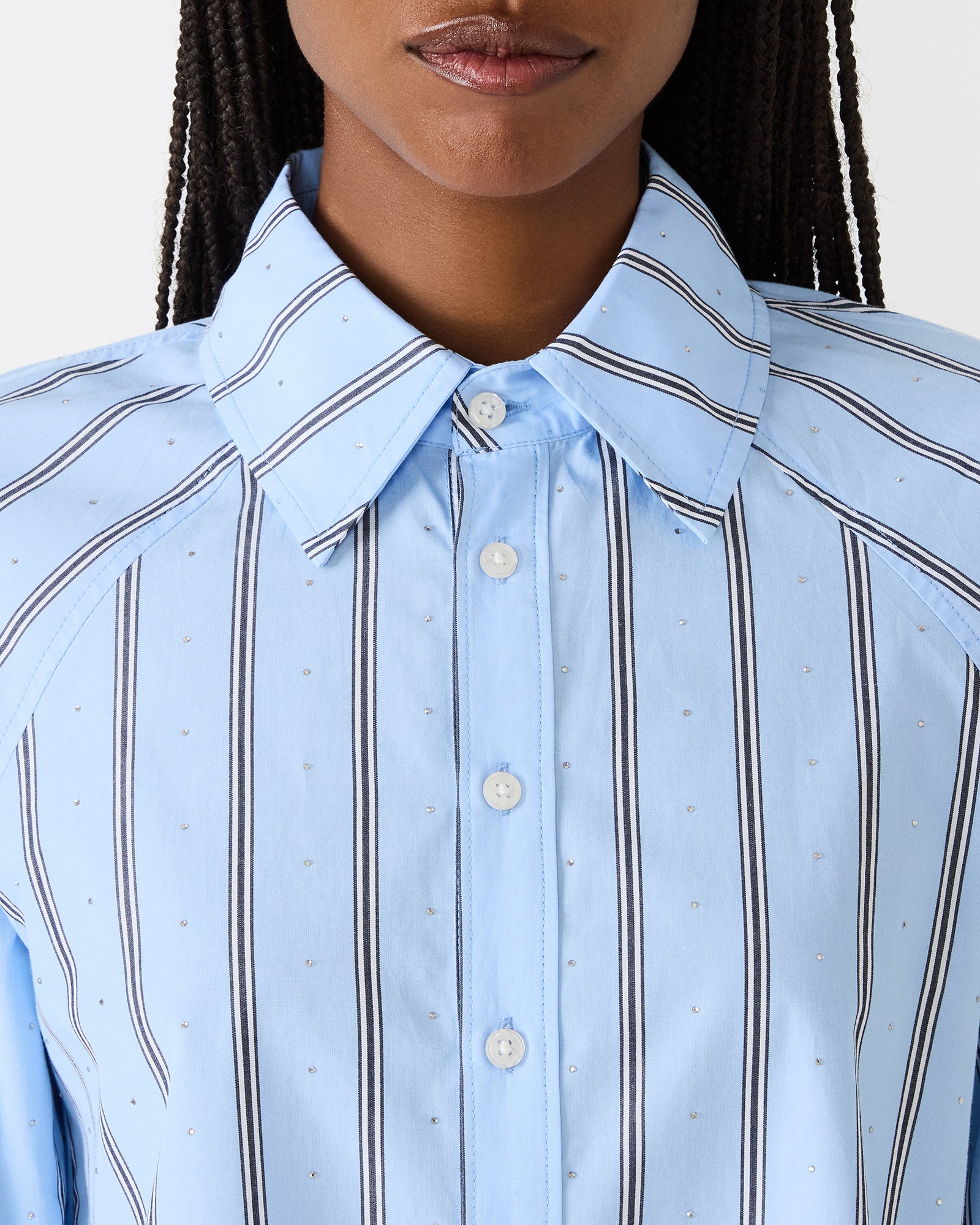 TESS BLUE RHINESTONES TOP - Image 4