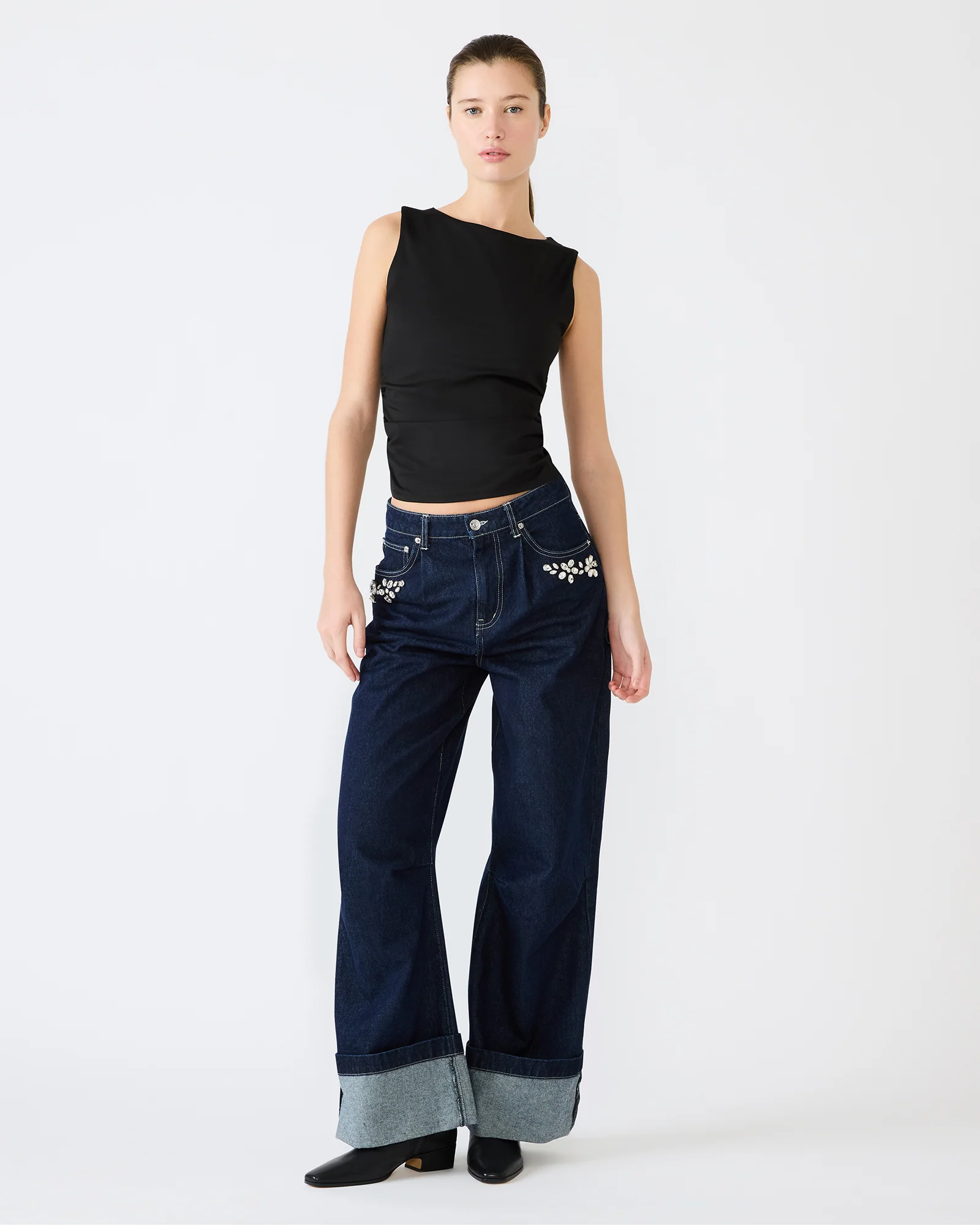 ADAIR KNIT TOP BLACK - Image 3