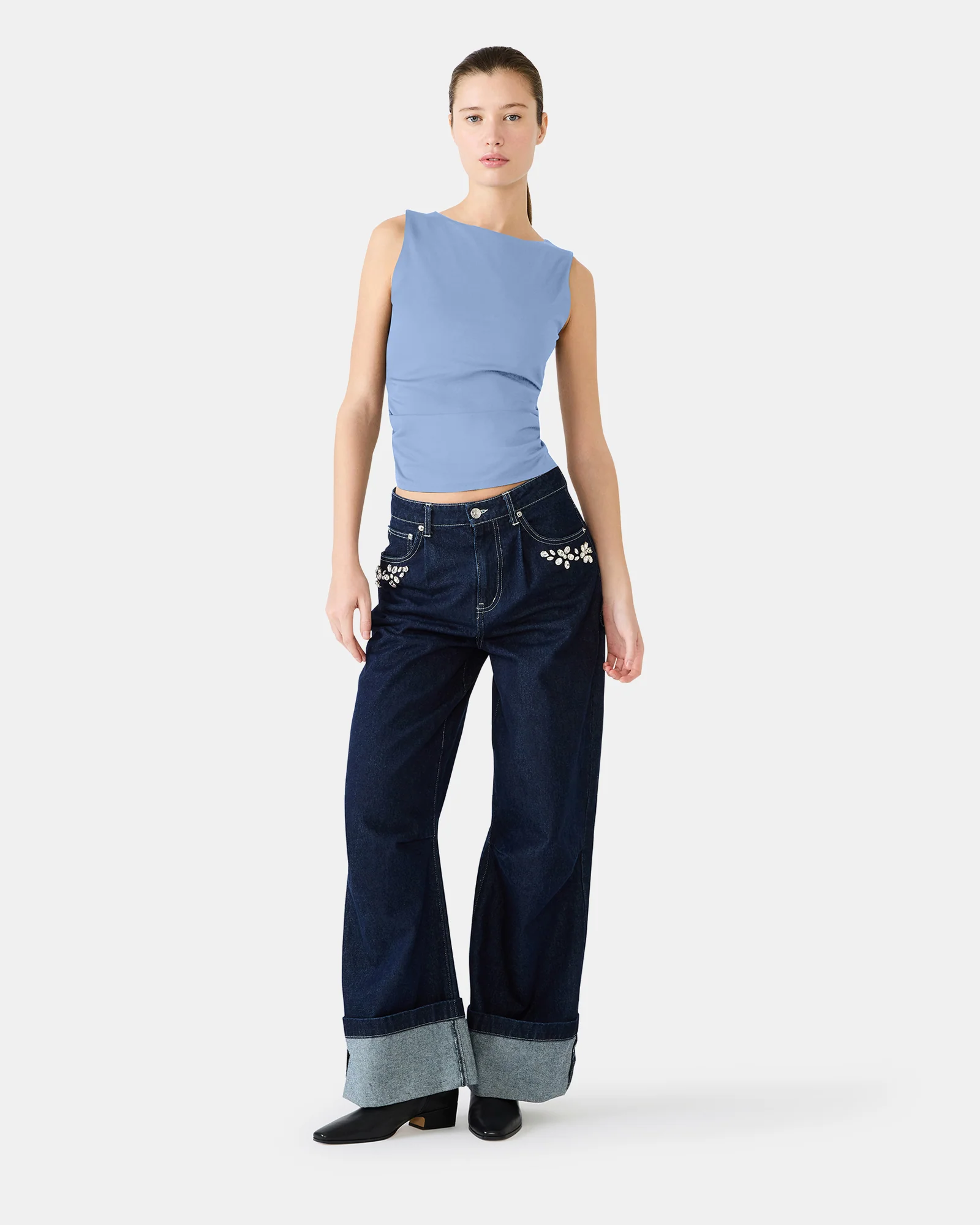 ADAIR KNIT TOP BLUE - Image 2