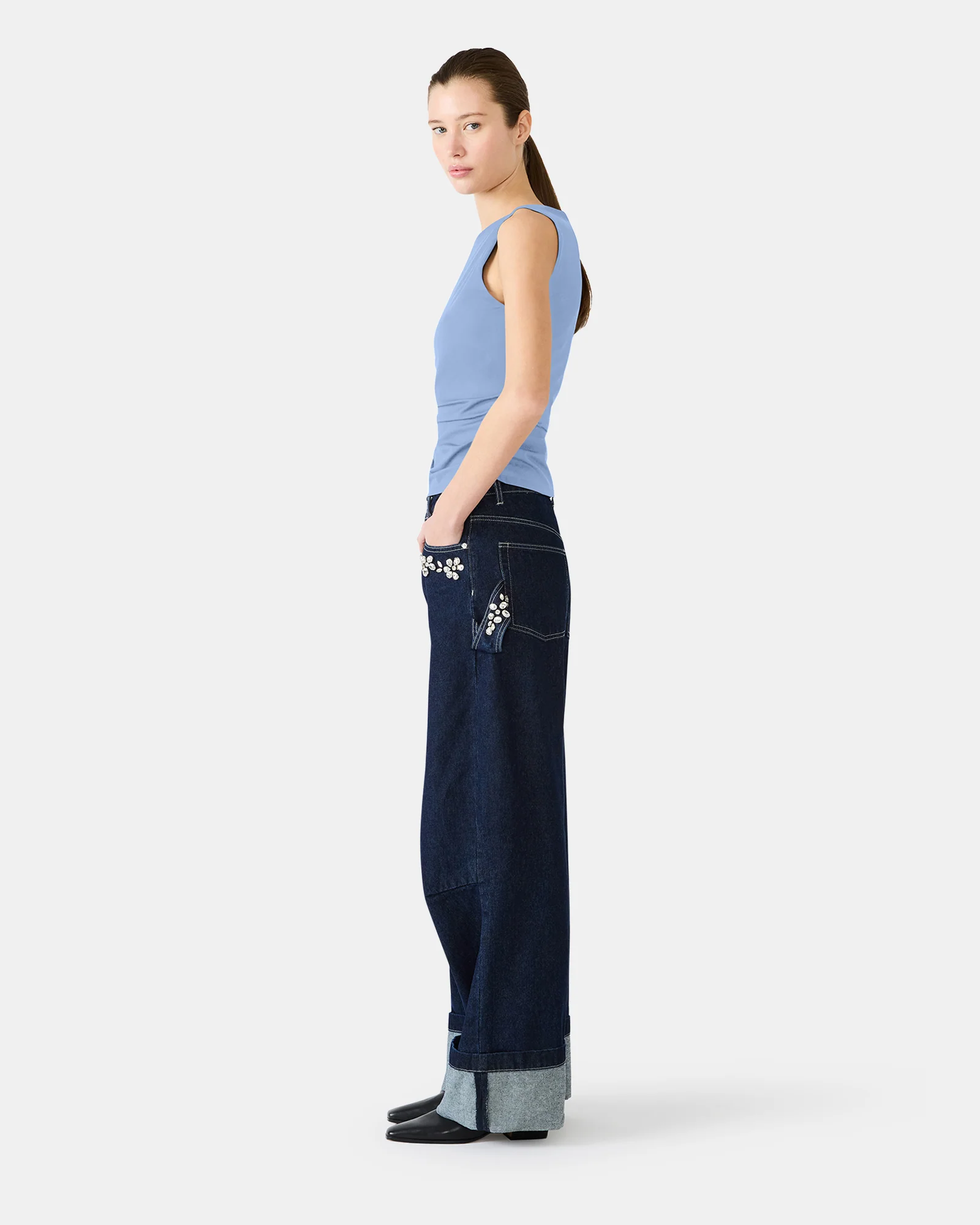ADAIR KNIT TOP BLUE - Image 3