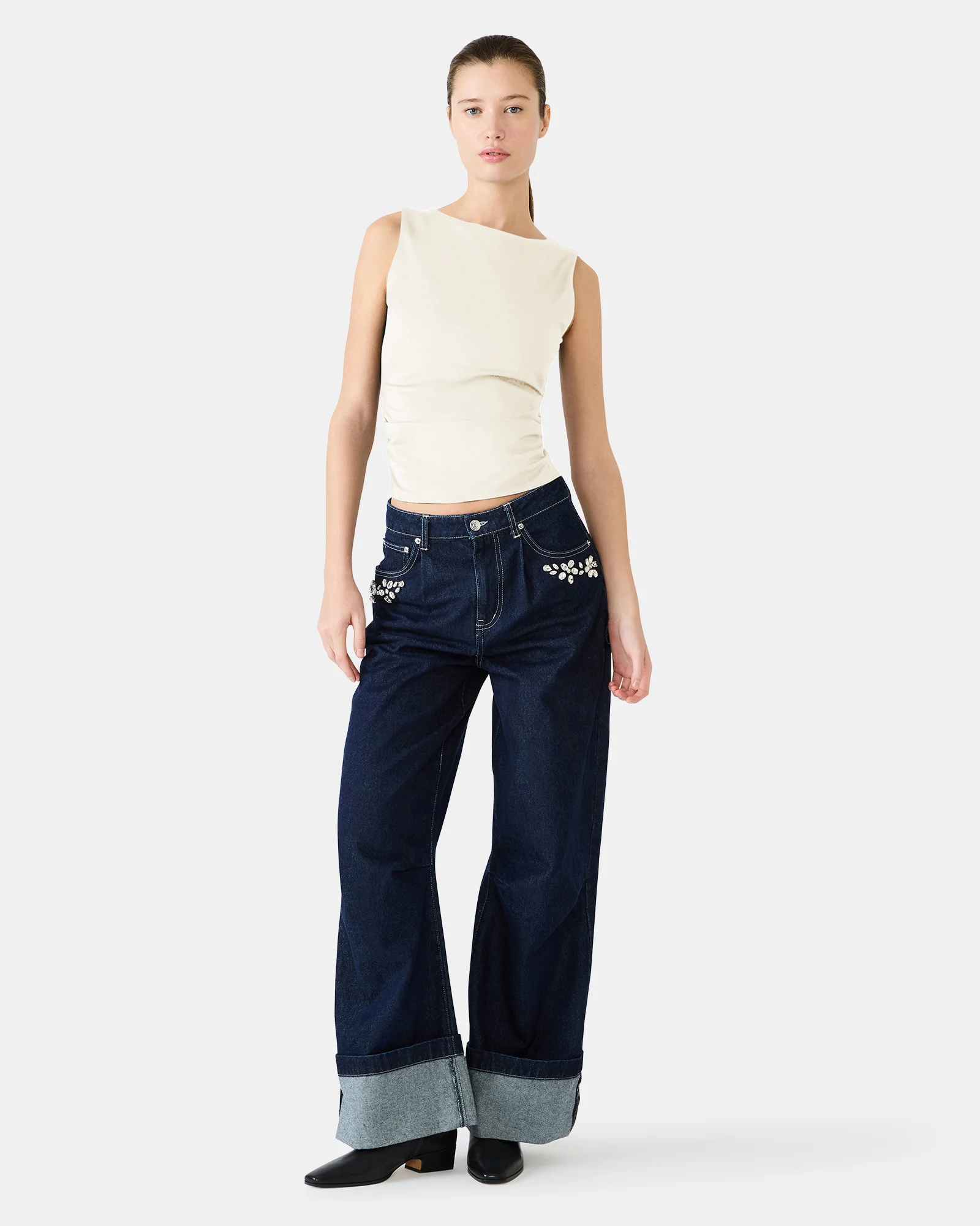 ADAIR KNIT TOP WHITE - Image 2