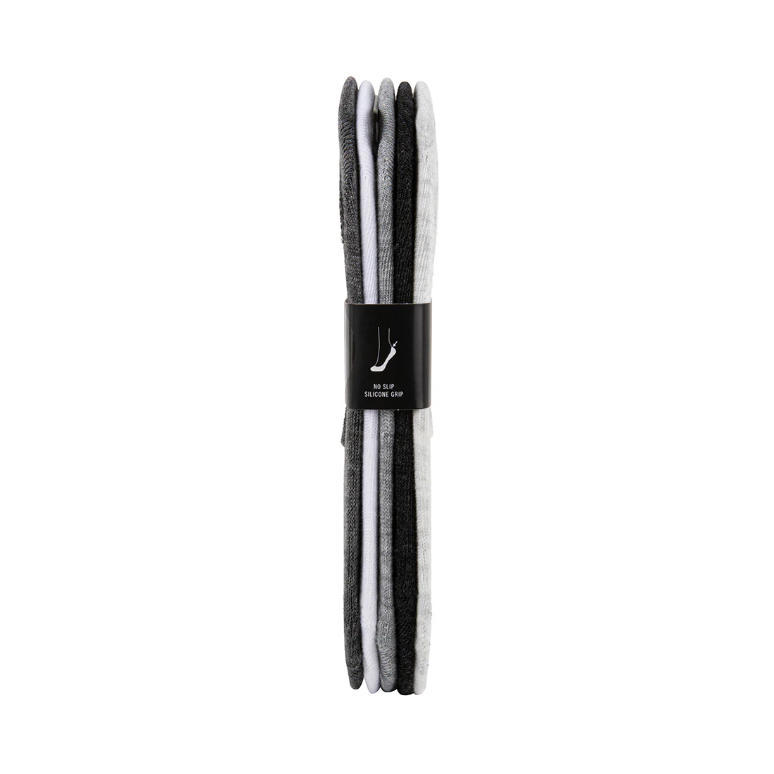 5PK WOMEN'S GREY MULTI FOOT LINERS - Image 2