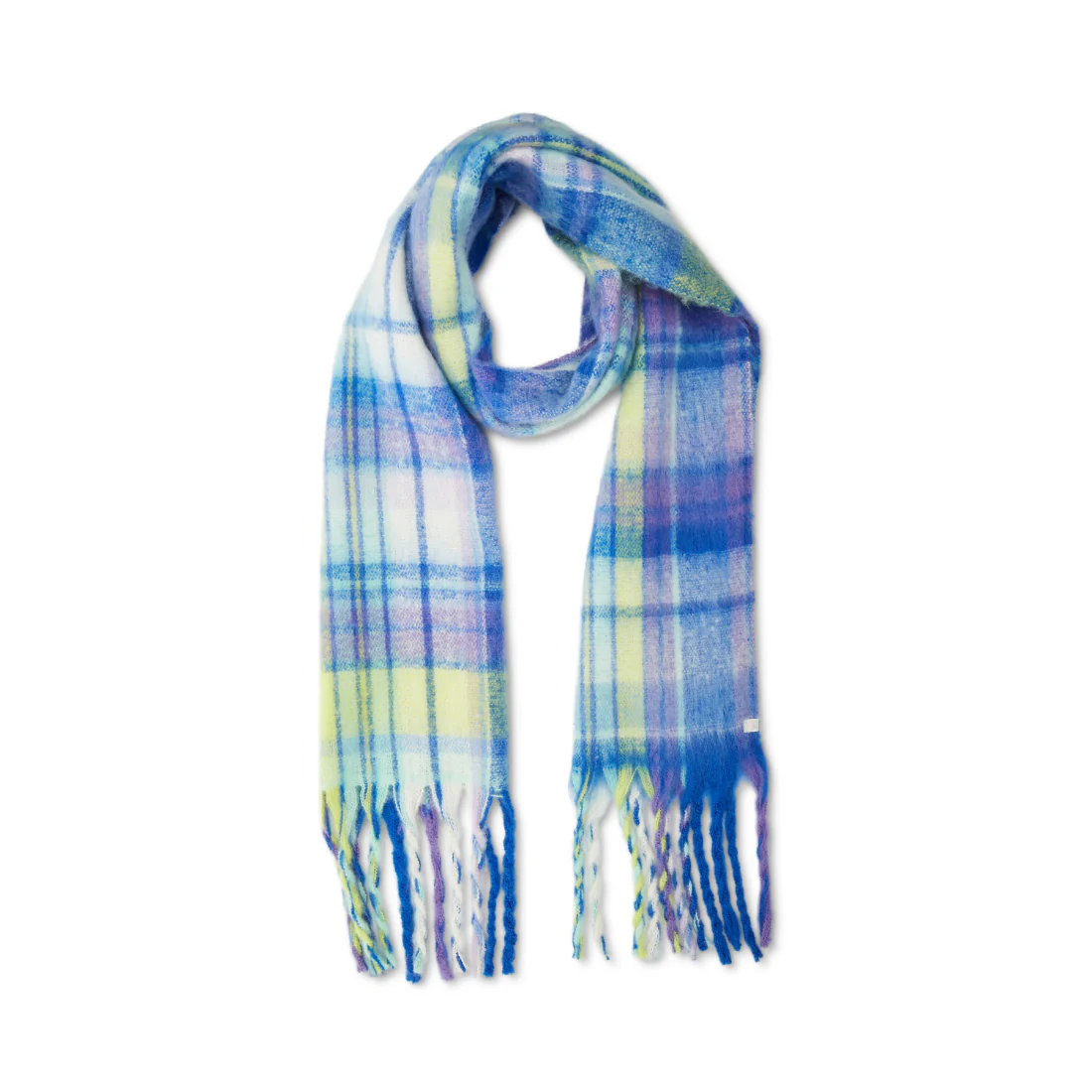 PLAID SCARF BLUE MULTI - Image 3