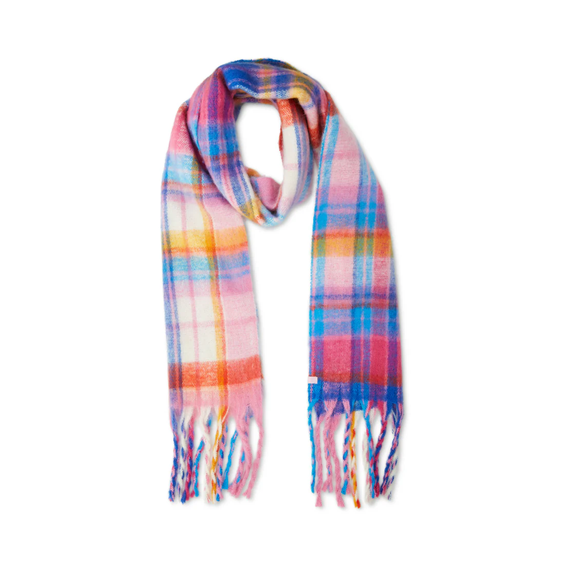 PLAID SCARF PINK MULTI - Image 3