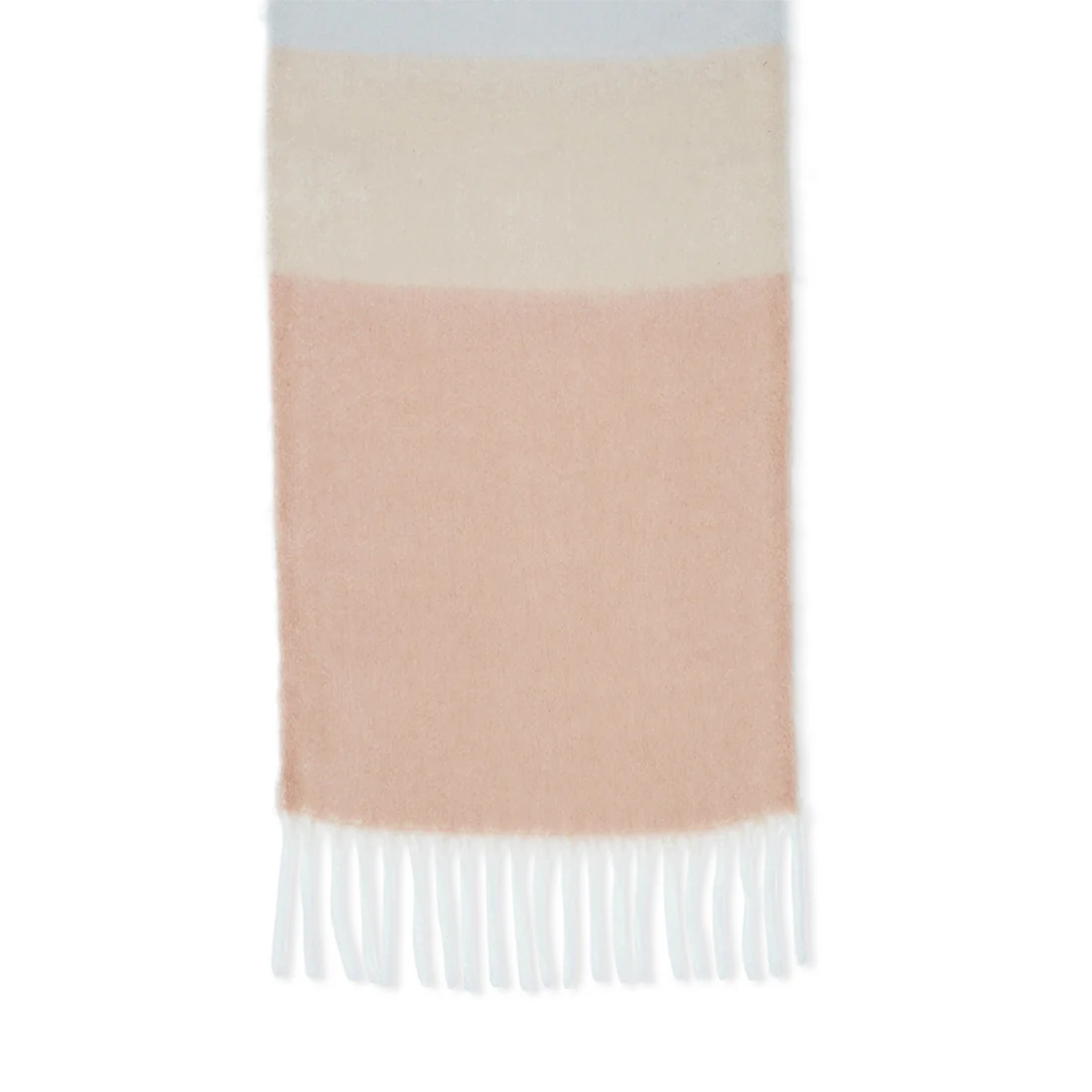 COLOURBLOCK FRINGE SCARF NATURAL MULTI - Image 2