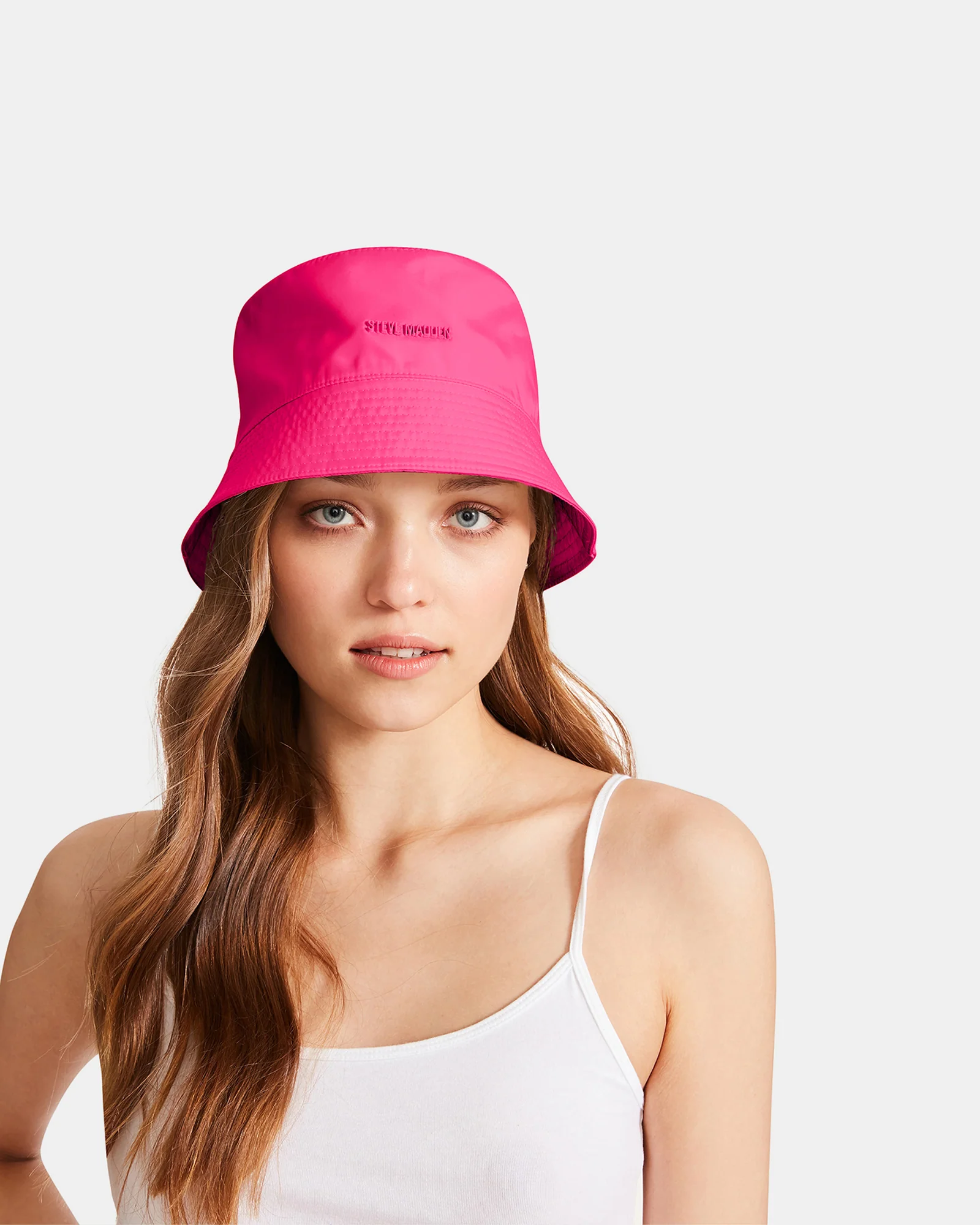NYLON BUCKET HAT PINK - Image 2