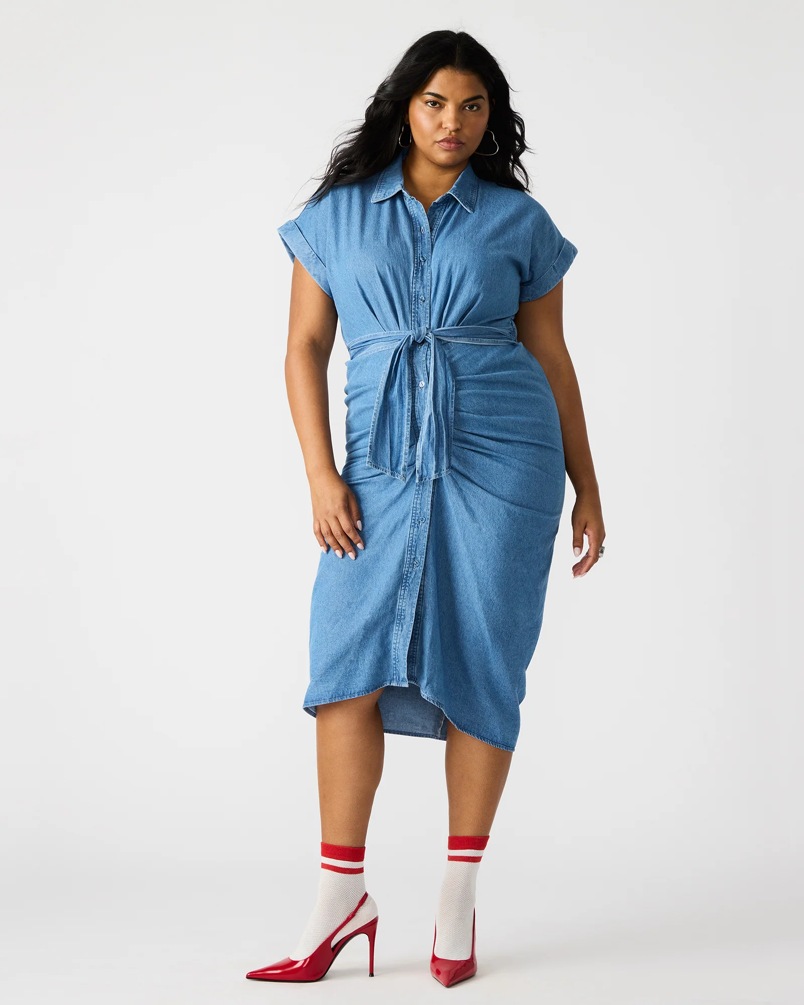 TORI DRESS DENIM LIGHT BLUE DENIM - Image 2