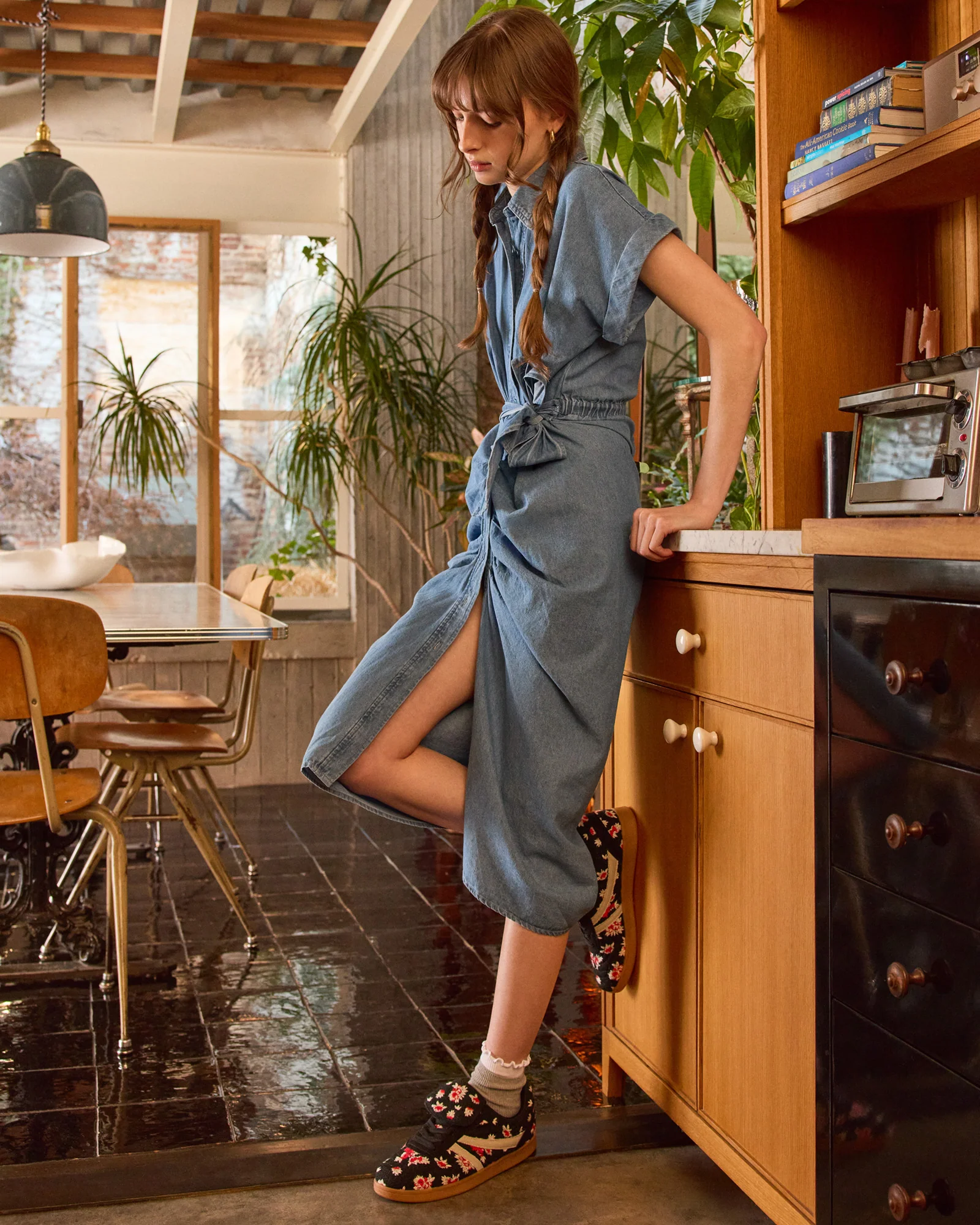 TORI DRESS DENIM LIGHT BLUE DENIM - Image 7