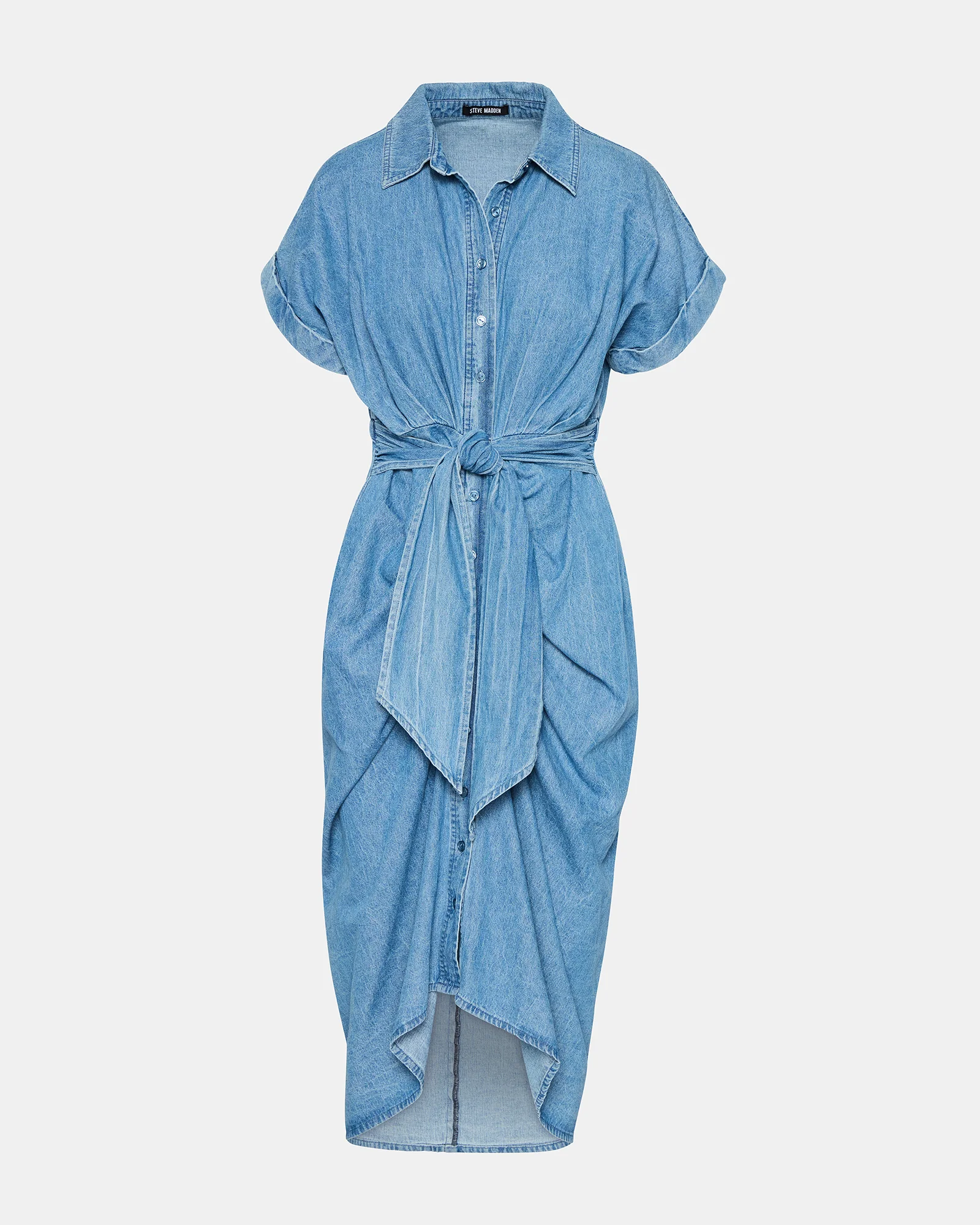 TORI DRESS DENIM LIGHT BLUE DENIM - Image 8