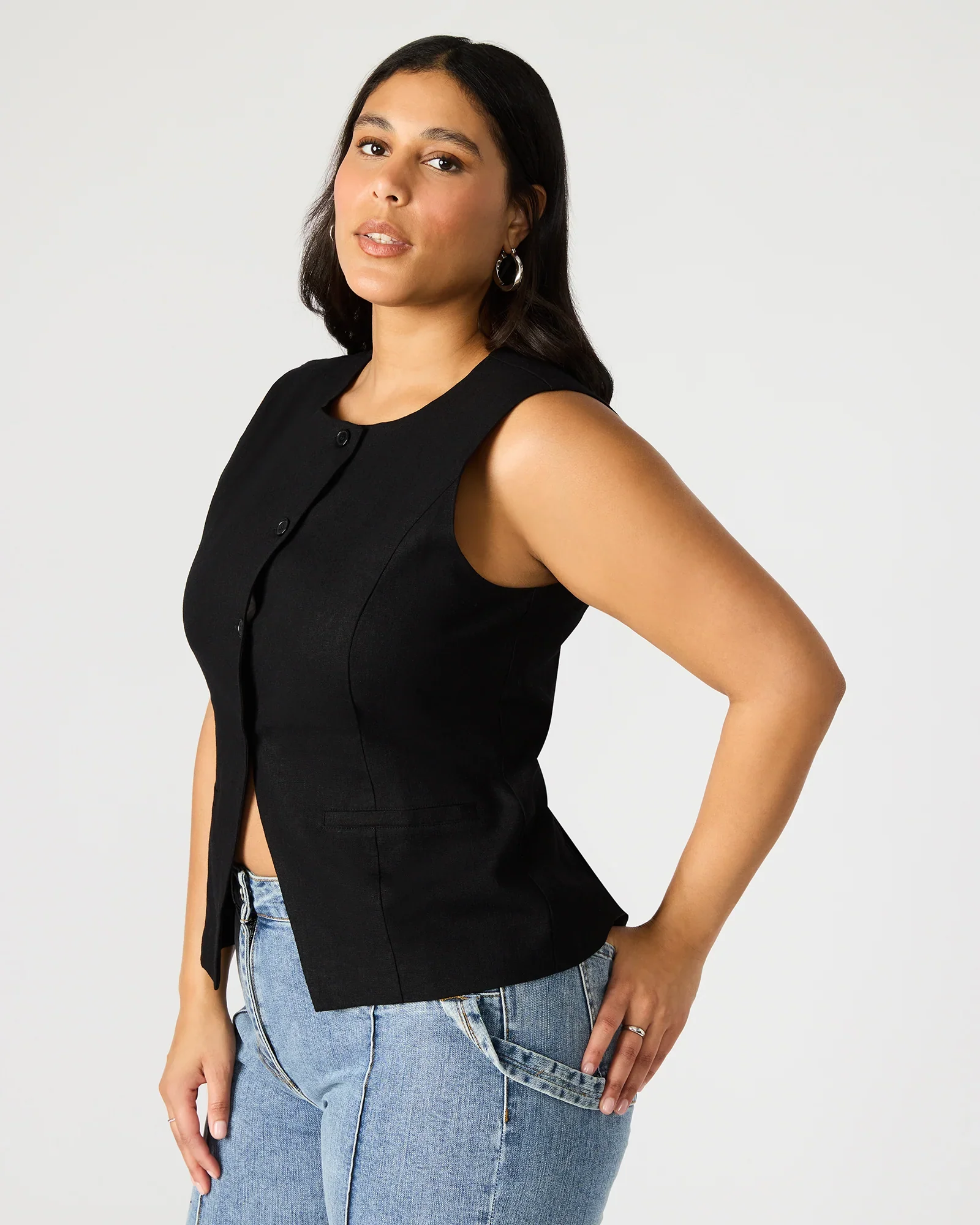 WESLEY TOP BLACK FABRIC - Image 2
