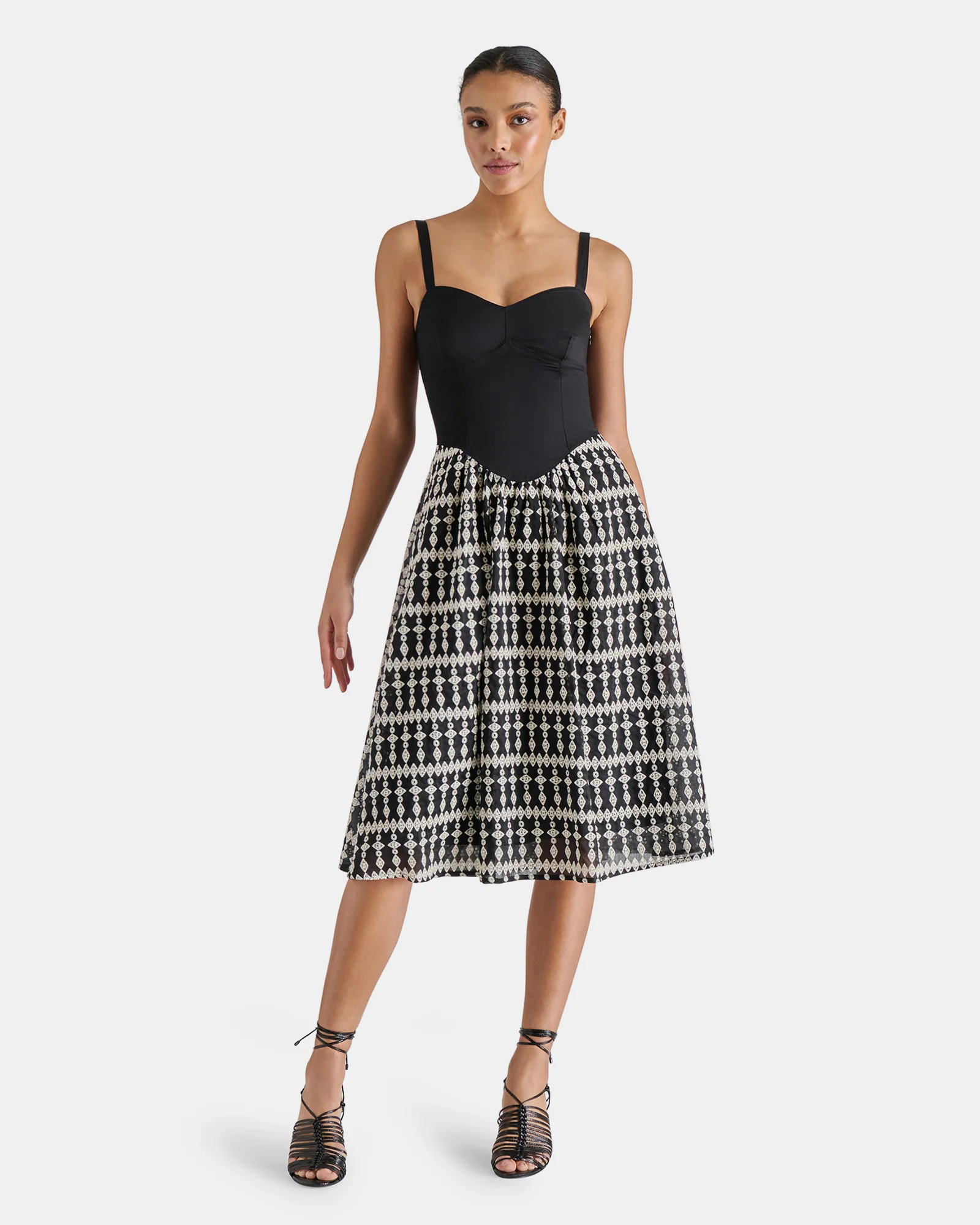 ASTER DRESS BLACK MULTI - Image 2