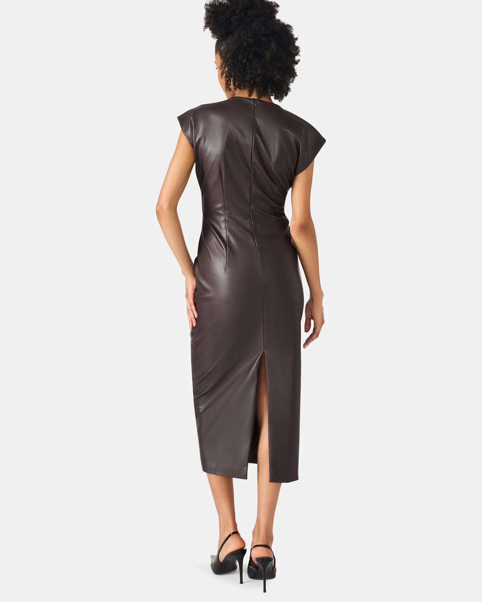 CHIARA DRESS BROWN - Image 4